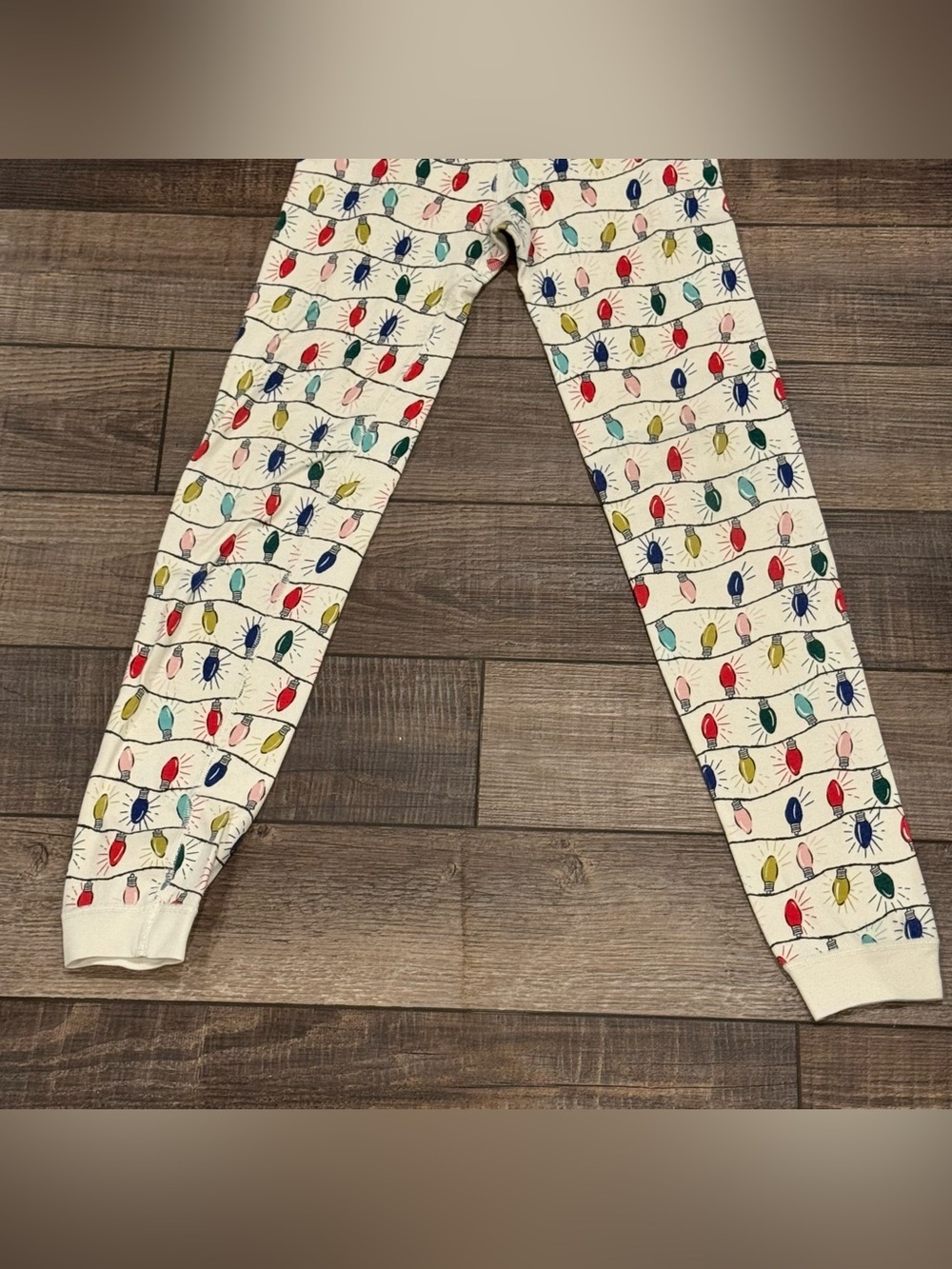 Hanna Andersson Christmas Lights Holiday Pajamas Size 12 EUC 100% Organic Cotton - Picture 10 of 16